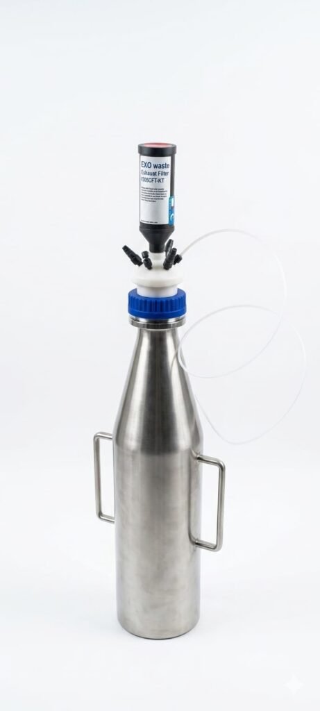 HPLC Waste Collection Can with Exhaust Filter & 6-Month Replacement Indicator