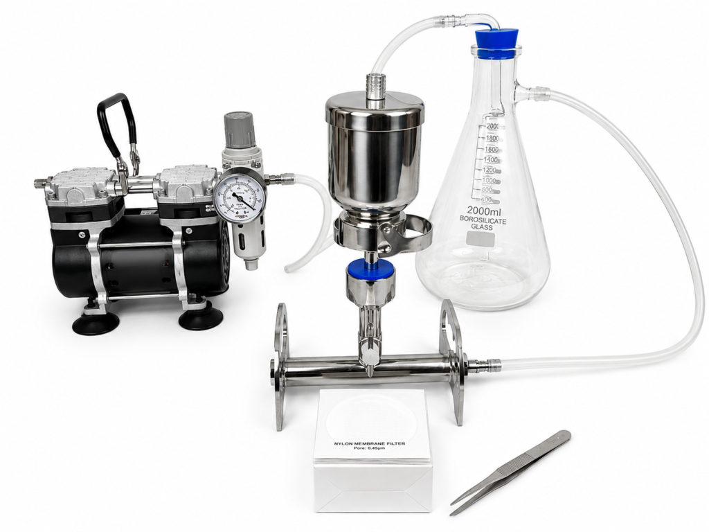 The VFM Series Single Vacuum Filtration Manifold Assembly (SS Cups)