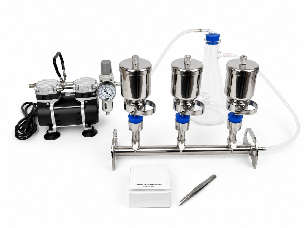 VFM Series Three Vacuum Filtration Manifold Assembly (SS Cups)