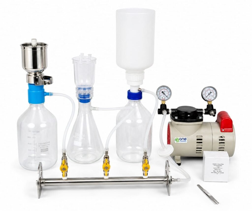 Multiple sample Filtration system for HPLC solvent Purification