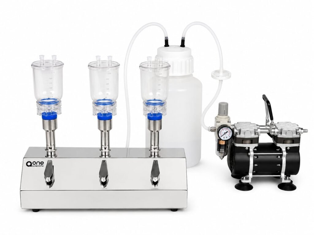 GMP Vacuum Filtration Manifold Three Place With Kit